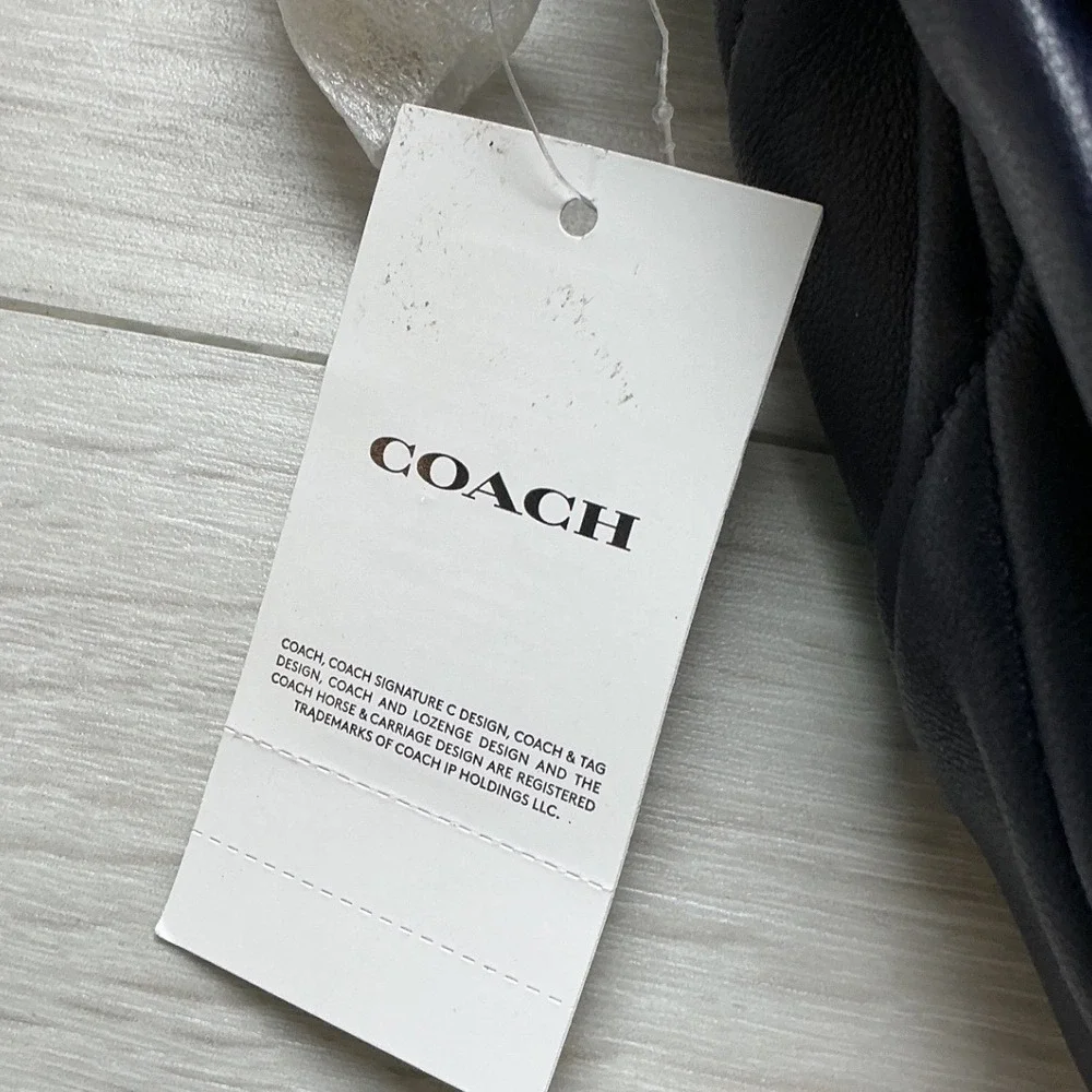 Coach Quilted Tabby Shoulder Bag Dark Navy OS New With Tags